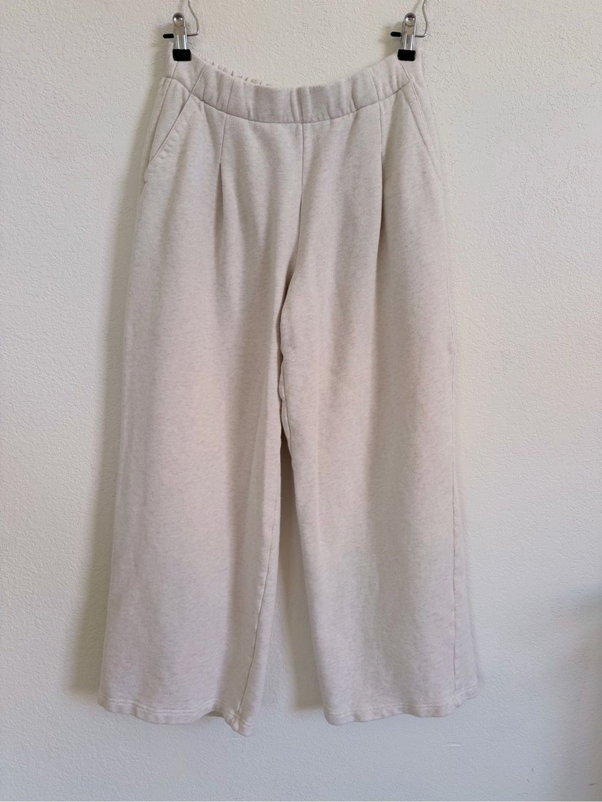 aerie Cream Wide-Leg Lounge Pants