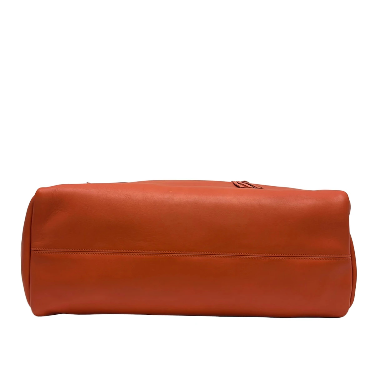 LANVIN Orange Leather Tote Bag