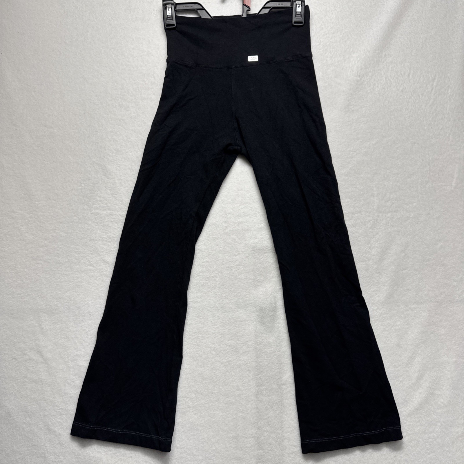Hard Tail Yoga Pants Size Small Flare Foldover Waistband Black Women’s Stretch