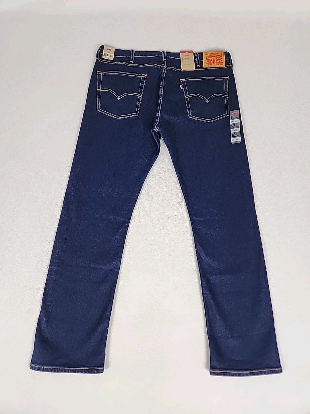 Levi’s 513 Jeans 38X32 Men’s Stretch Slim Fit Zip Fly Straight Denim Dark Blue