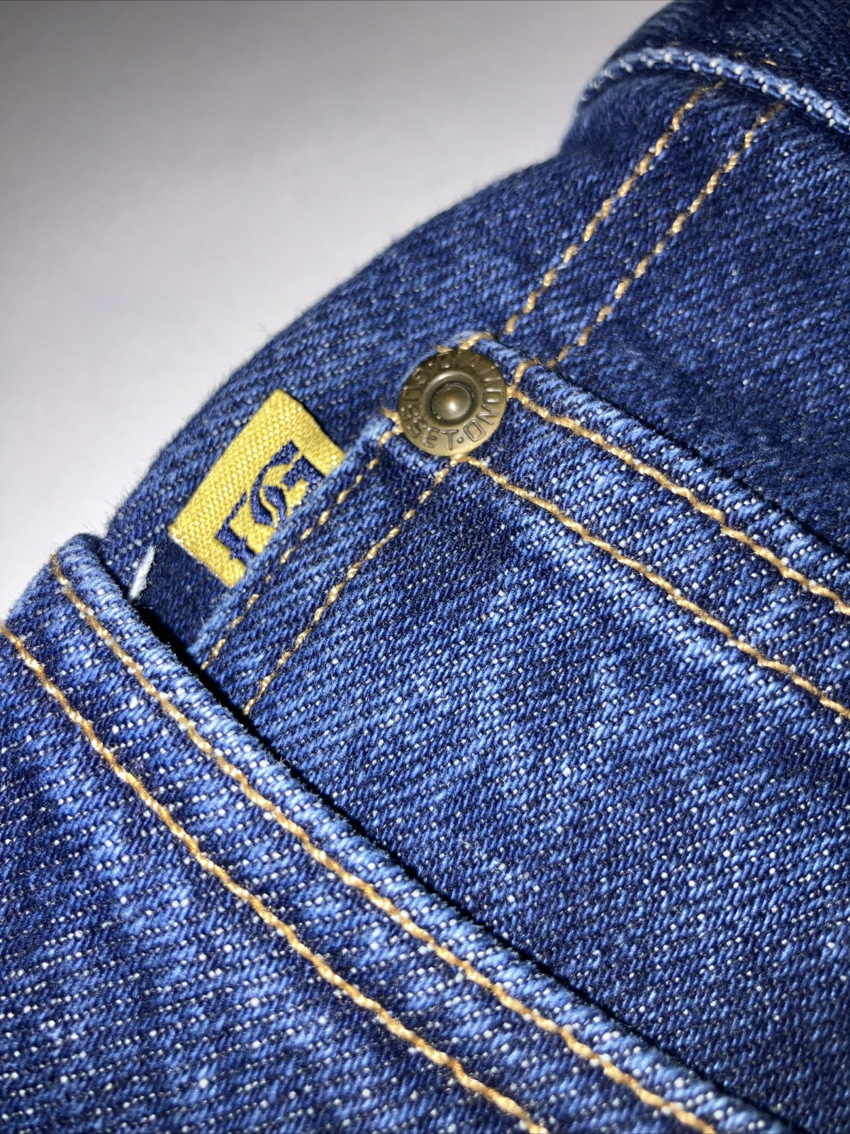 DIAMOND GUSSET Jeans Mens 36×27.5in Blue Denim Dungarees 🇺🇸Made in USA