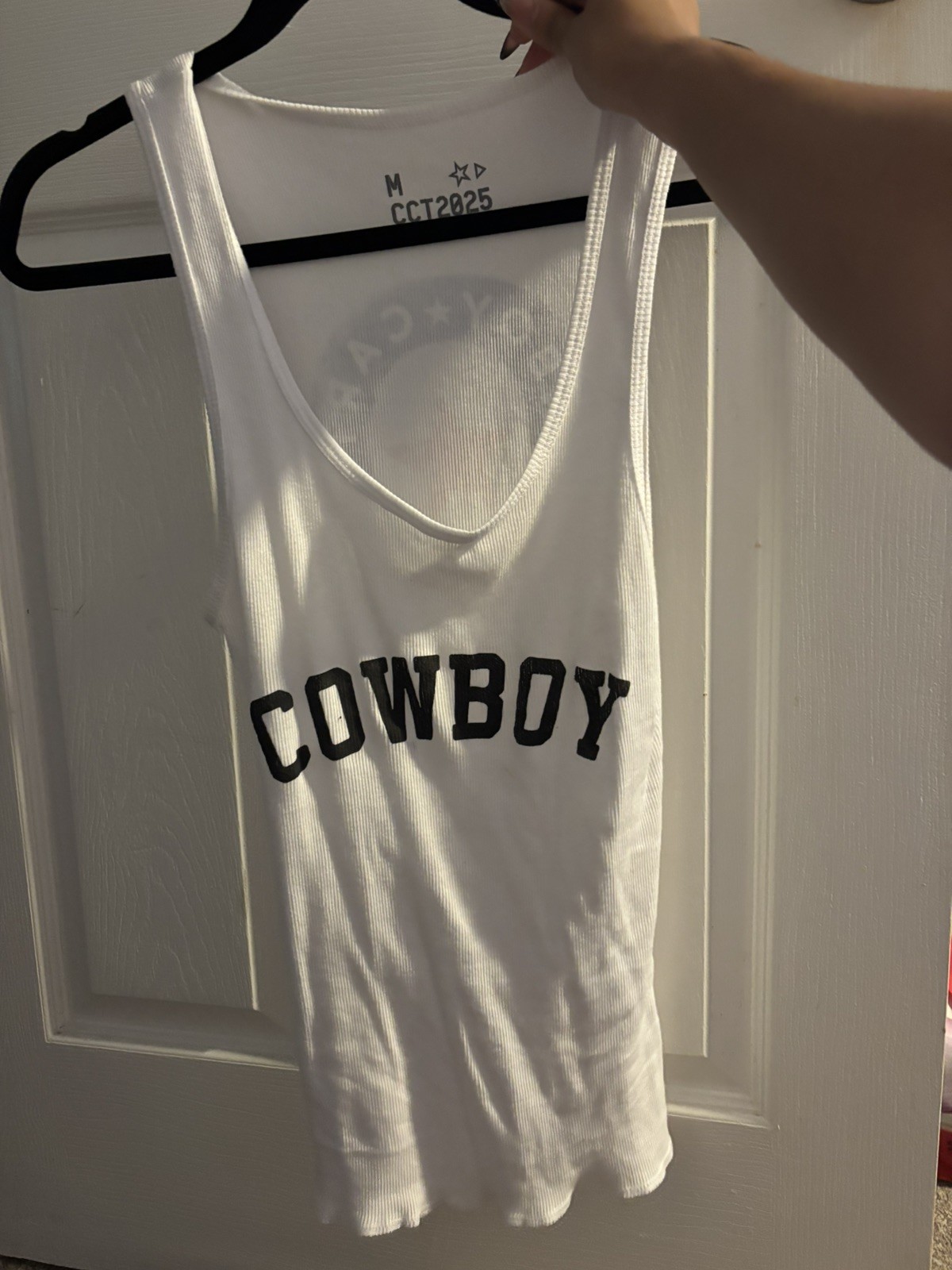 Beyonce Tank Top Women’s S White Rib Official Merch 2025 Cowboy Carter Tour NEW