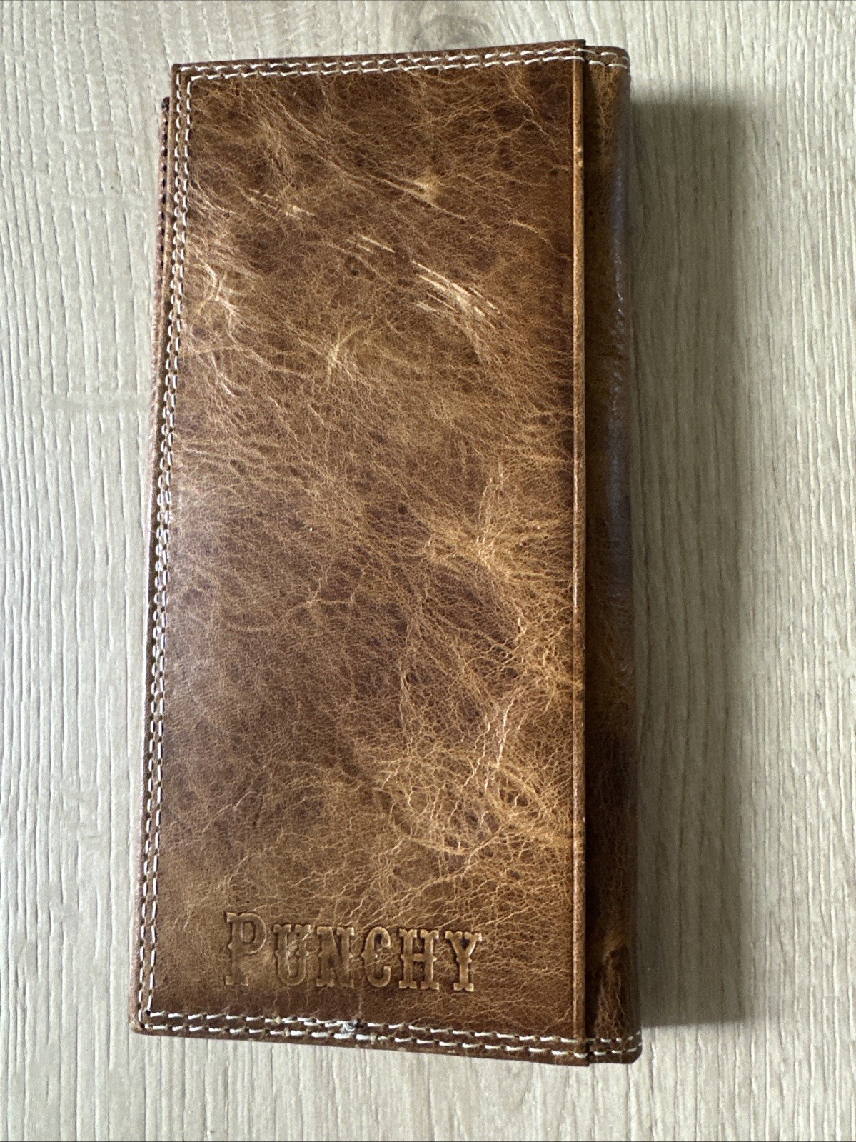 Hooey Punchy Americana Brown Leather Wallet Men’s Bifold NWOT