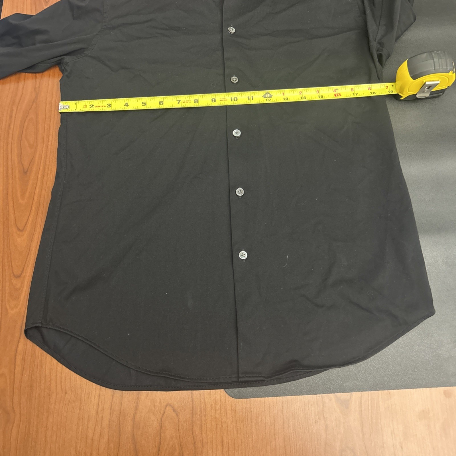 Theory Mens Medium Shirt Cotton Poly Black Style Sylvain Nd_Structure Knit