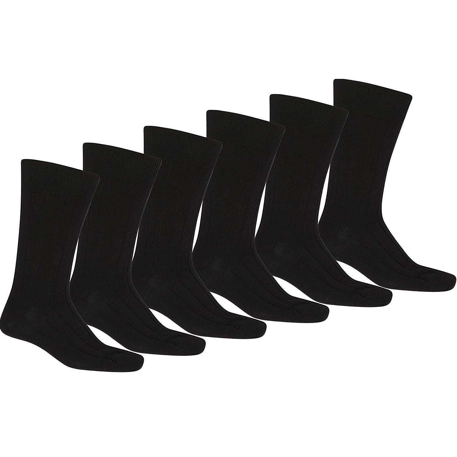 Mechaly Men 60 Pack Solid Plain Dress Socks in Black – Bulk Wholesale