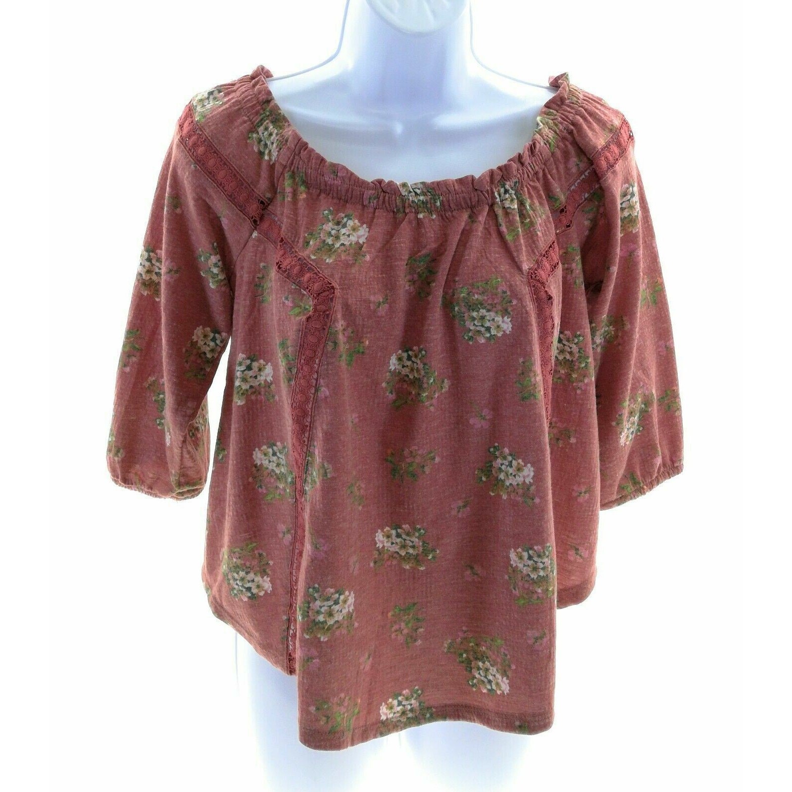 Self Esteem Off The Shoulder Pink Floral Top – Women’s Size Small – Chic Stylish