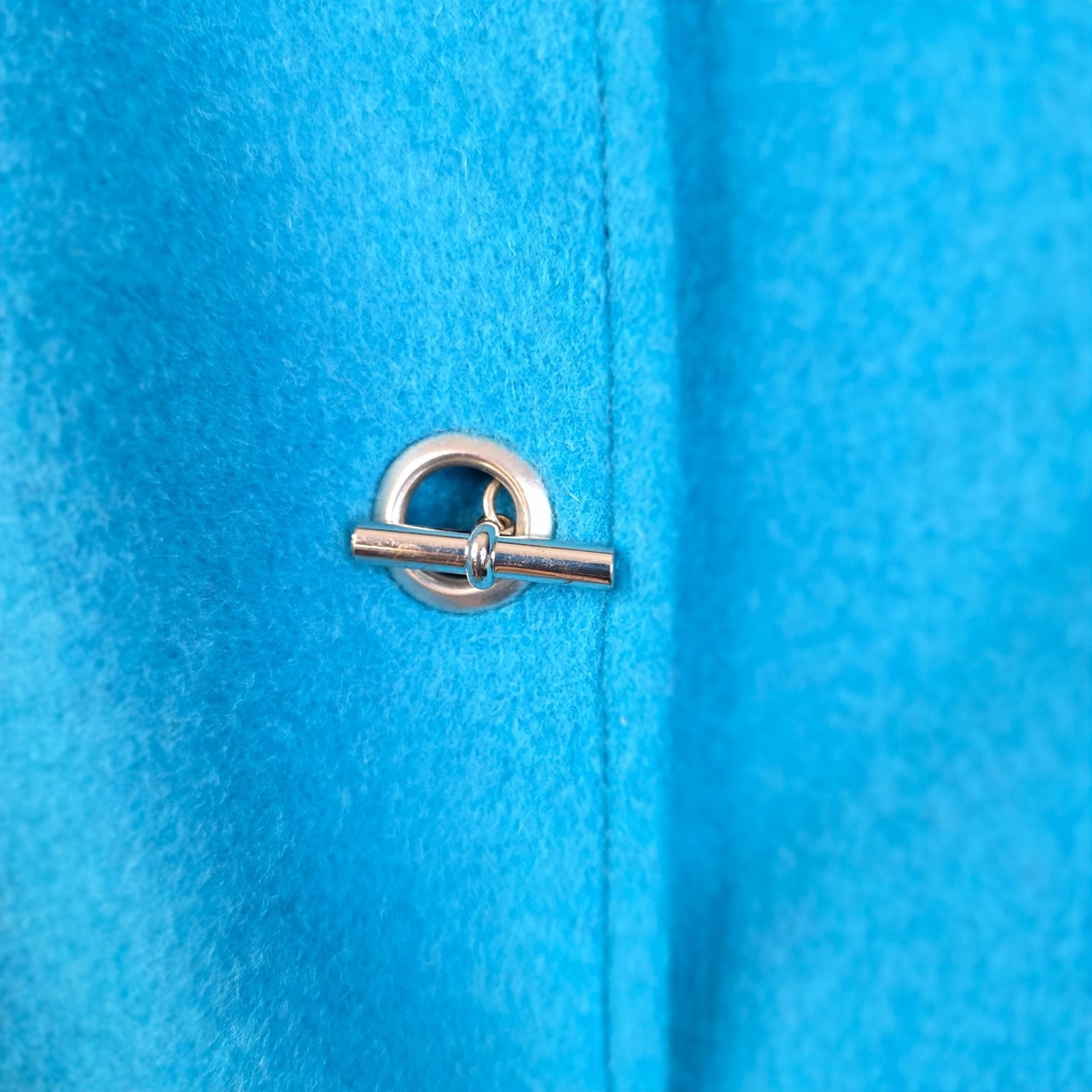 Vintage 90s Wool Duffle Coat 8 Turquoise Quiet Luxury Old Money Outdoor Winter