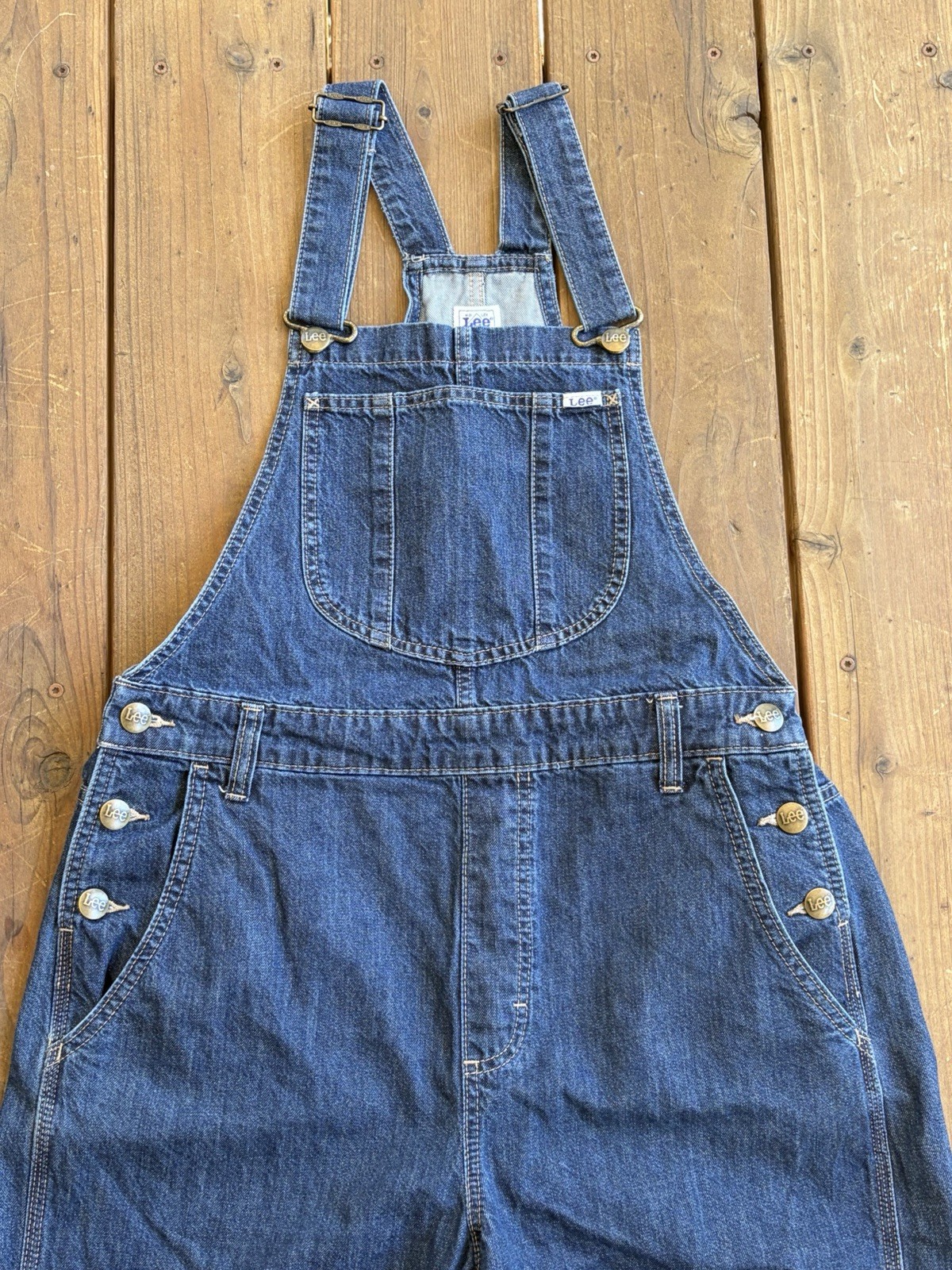 Lee Workwear Denim Overalls Men’s Medium Dark Wash Carpenter Bib Jeans