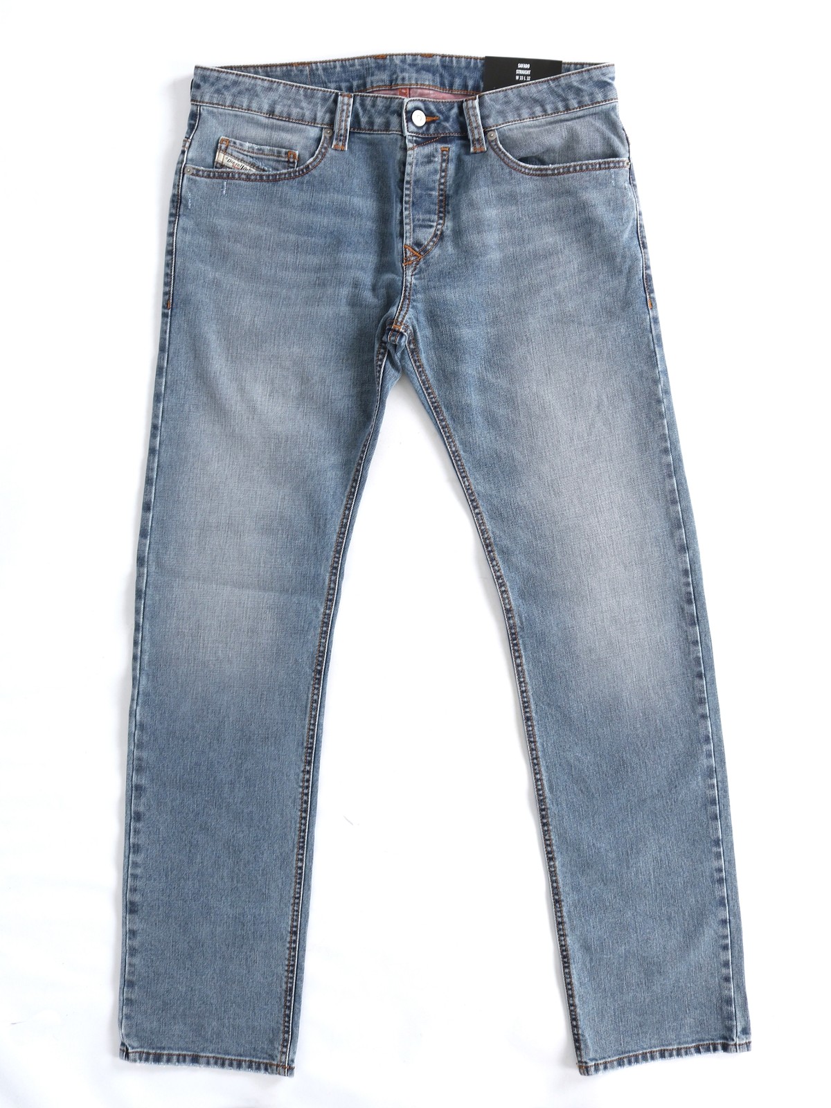 Diesel – Straight Fit Low Waist Stretch Jeans – SAFADO X R09BX