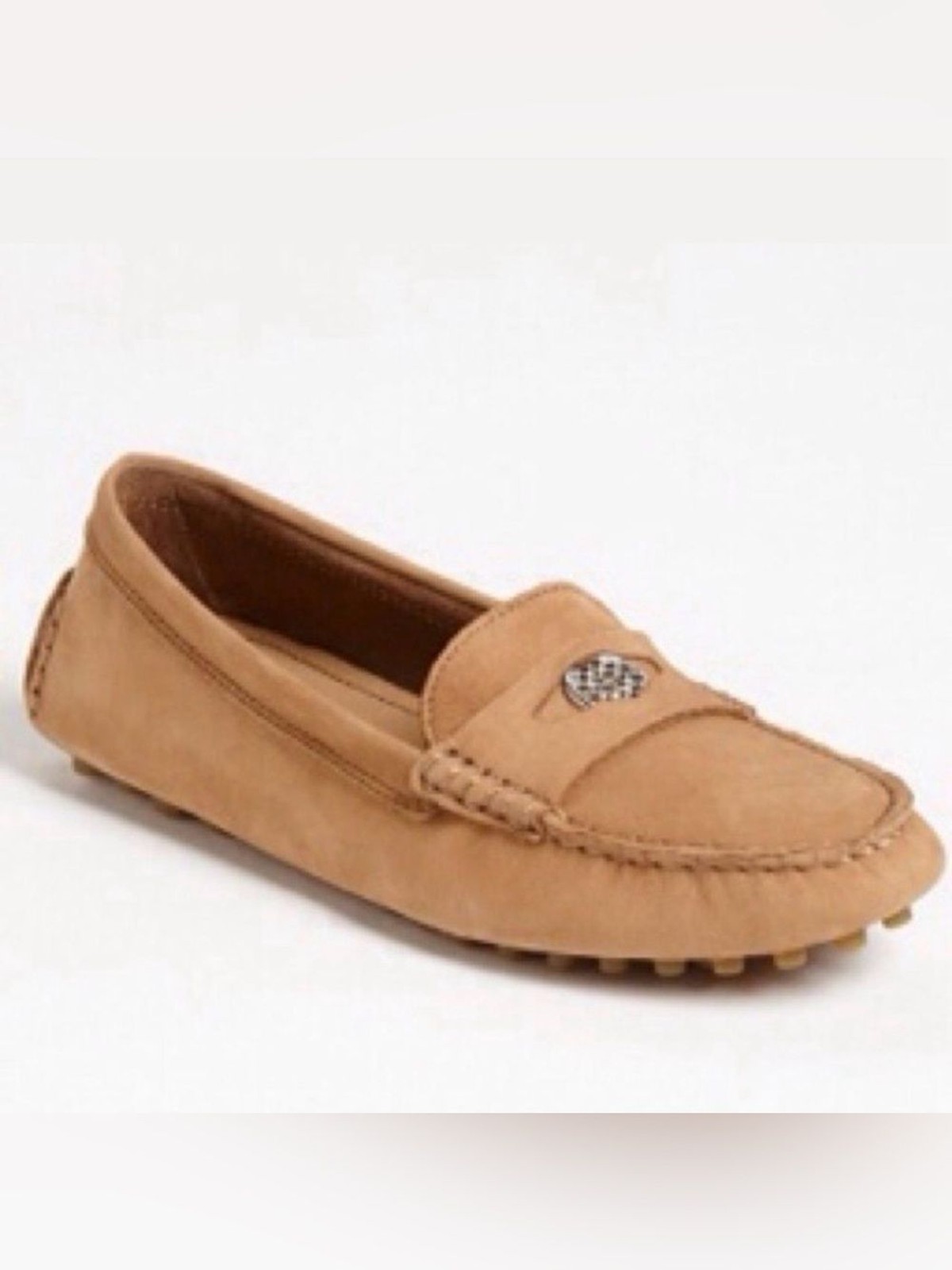 Coach Women’s Tan Suede Penny Moccasin Nicola Loafer