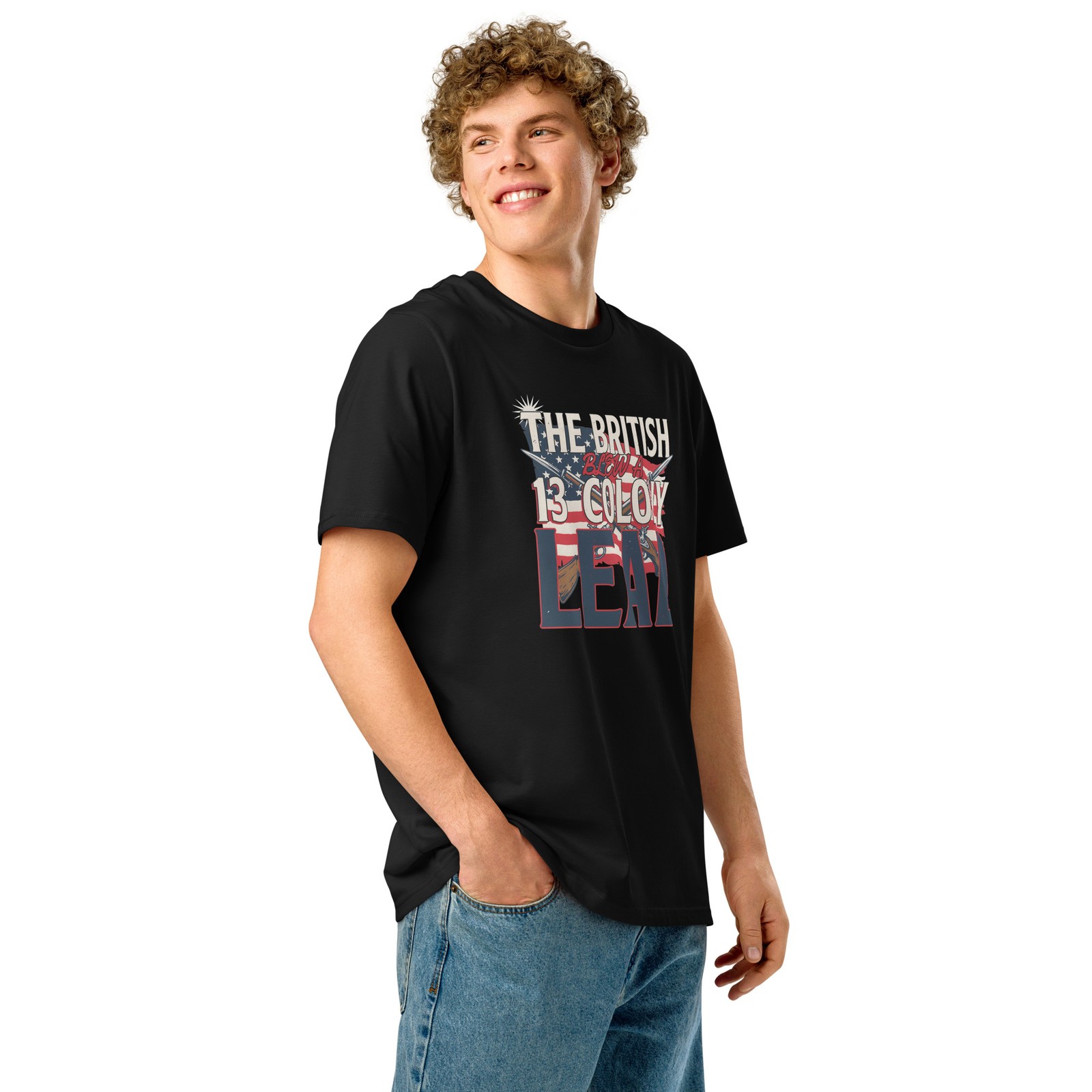 The British Blew a 13 Colony Lead 4TH Of July Funny Unisex ribbed neck t-shirt