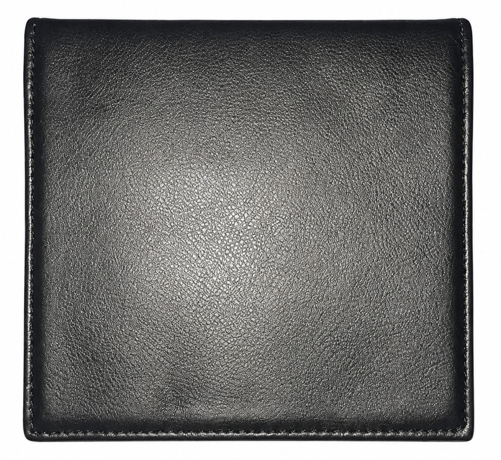 Black Leather Credit Card Holder Wallet RFID Blocking Slim Front Pocket Unisex