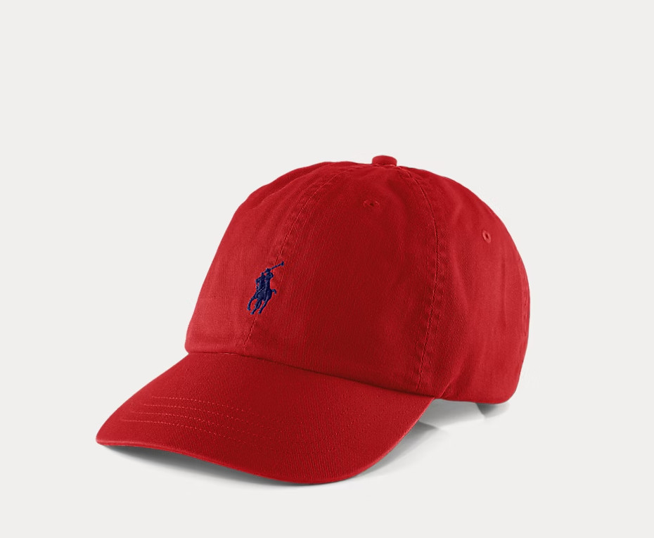 Polo Ralph Lauren Men’s One Size Cotton Chino Adjustable Ball Cap Red