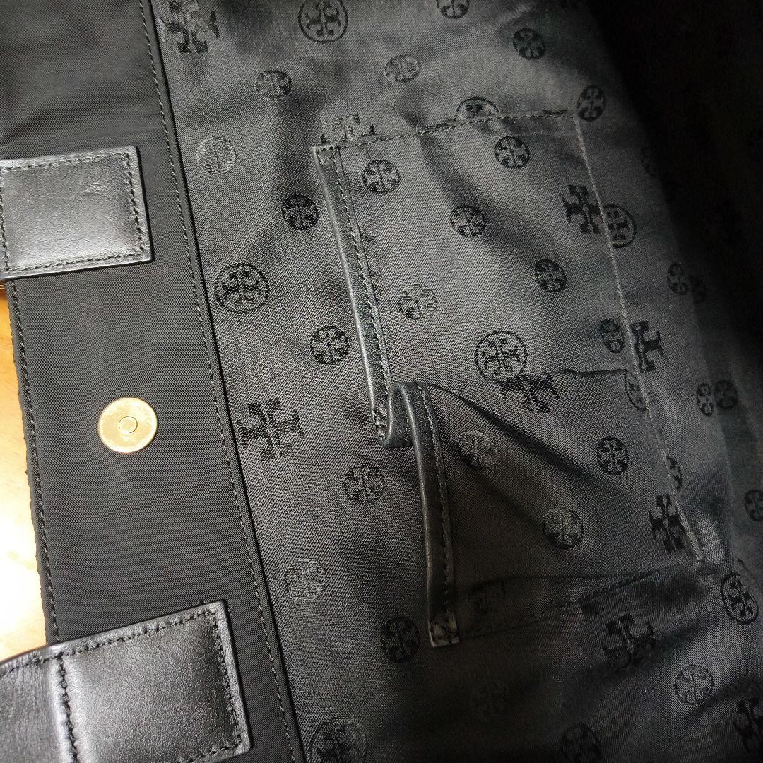 Tory Burch Ella Quilted Large Tote Bag Black