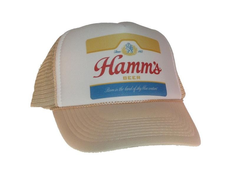Hamm’s Beer Foam Front Trucker Hat Snapback Mesh Cap Retro Vintage
