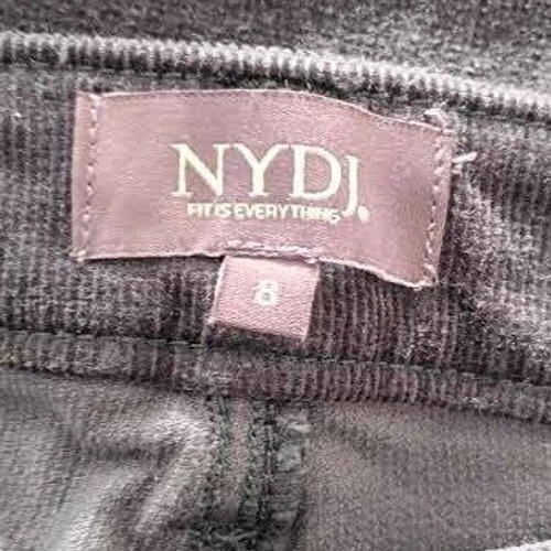 NYDJ Sheri Slim Navy Corduroy Pants Lift Tuck 8 30×29 Coastal Minimalist $119