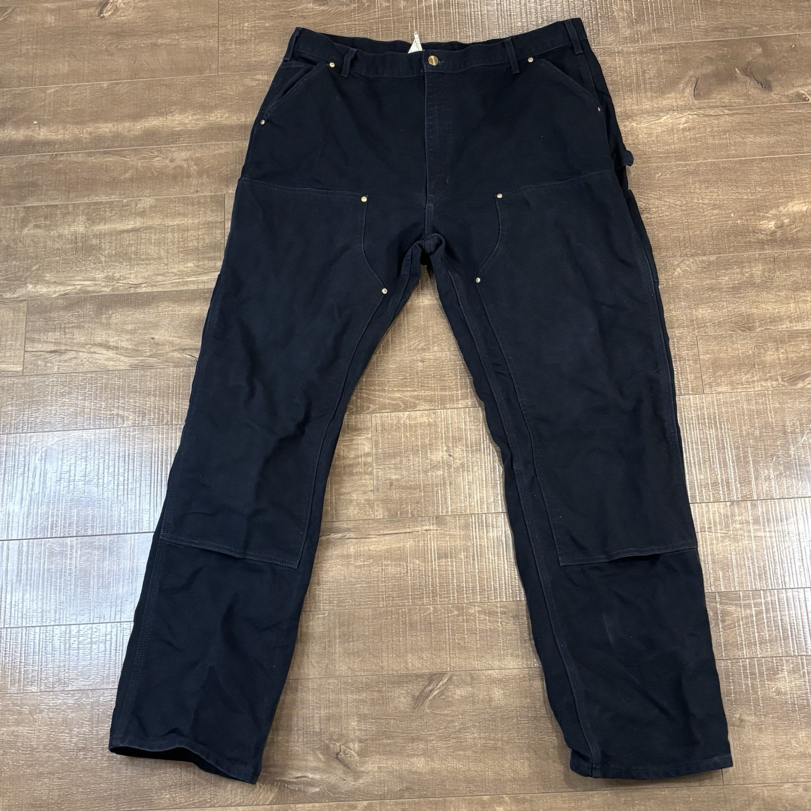 Carhartt B01 BLK Black 40×34 Original Fit Double Knee Work Pants Black USA G3