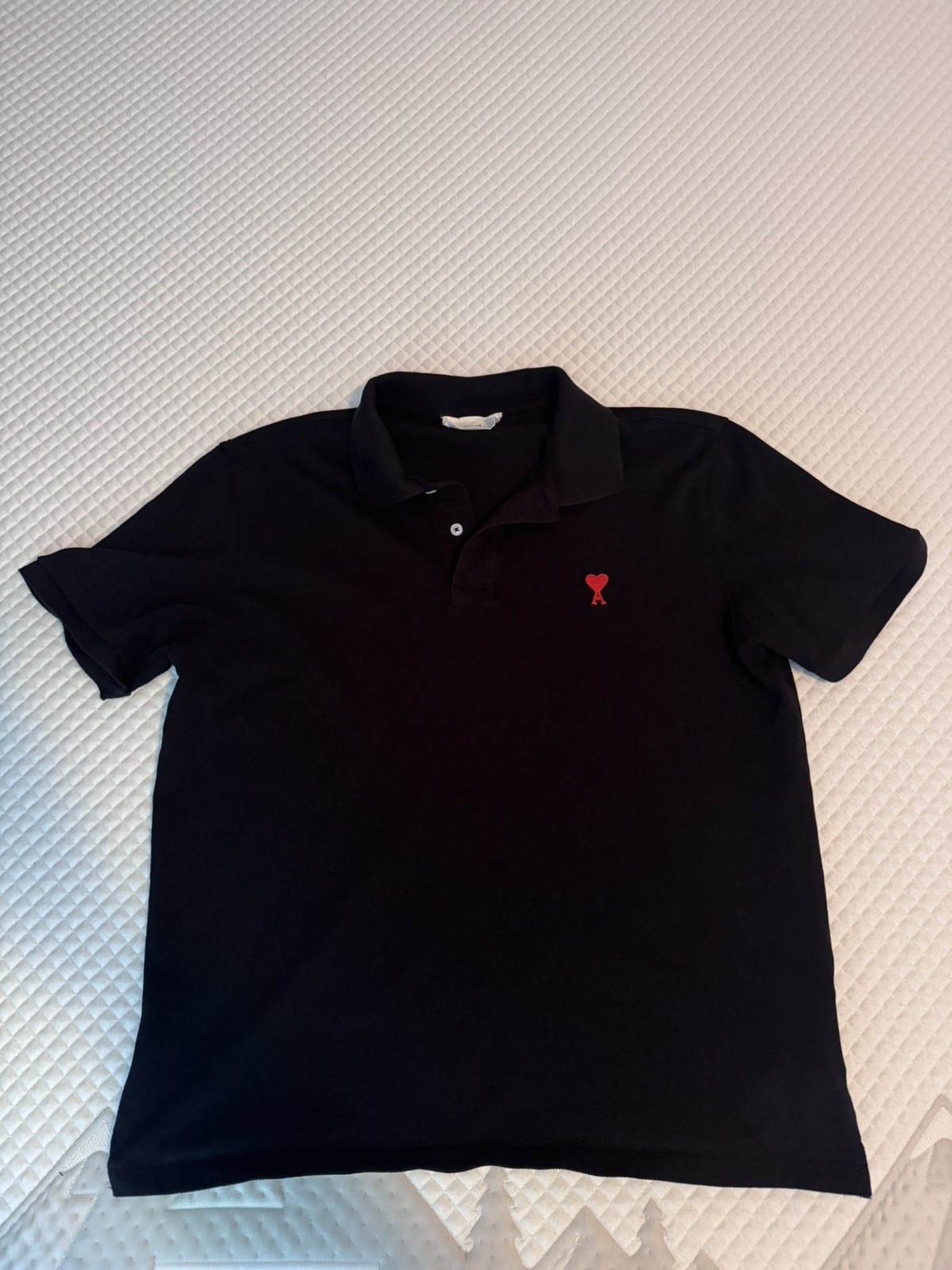 AMI Alexandre Mattiussi Mens Polo Shirt Black XL