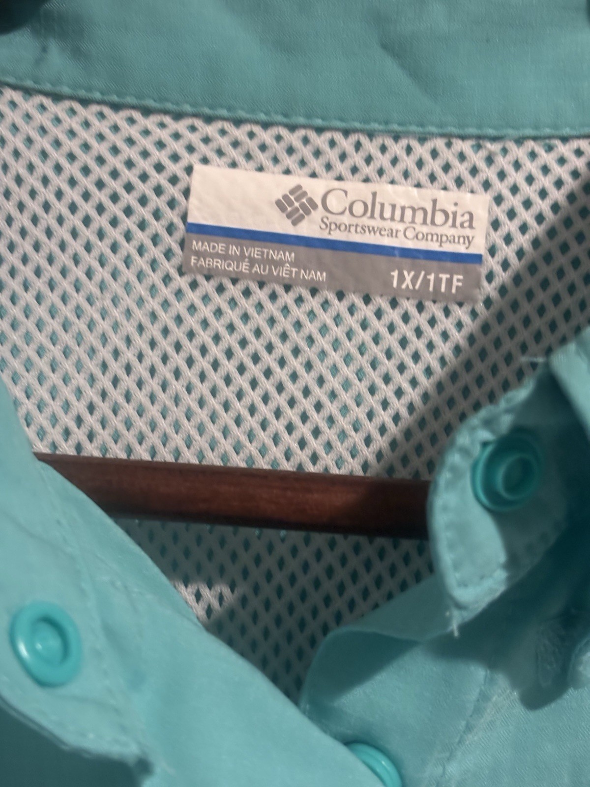Columbia PFG Men’s Long Sleeve Button Up Vented Fishing Omni Shade Blue XLarge