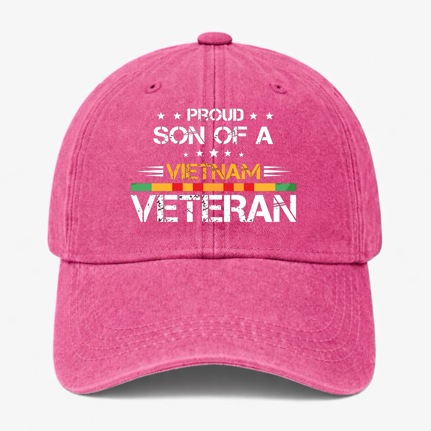 Proud Son Of A Vietnam Veteran Hat Military Family Gift Washed Dad Baseball Cap