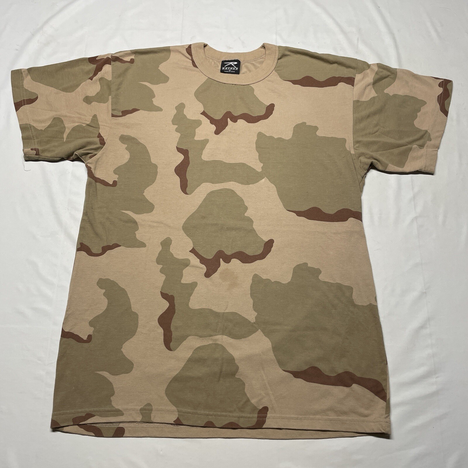 Vintage Camo T-Shirt Men’s Large Camouflage Outdoor Army Military Dad Serviceman