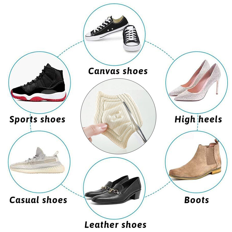 2Pcs Heel Grips for Loose Shoes Heel Cushion Pads No-Slip Shoe Inserts Protector