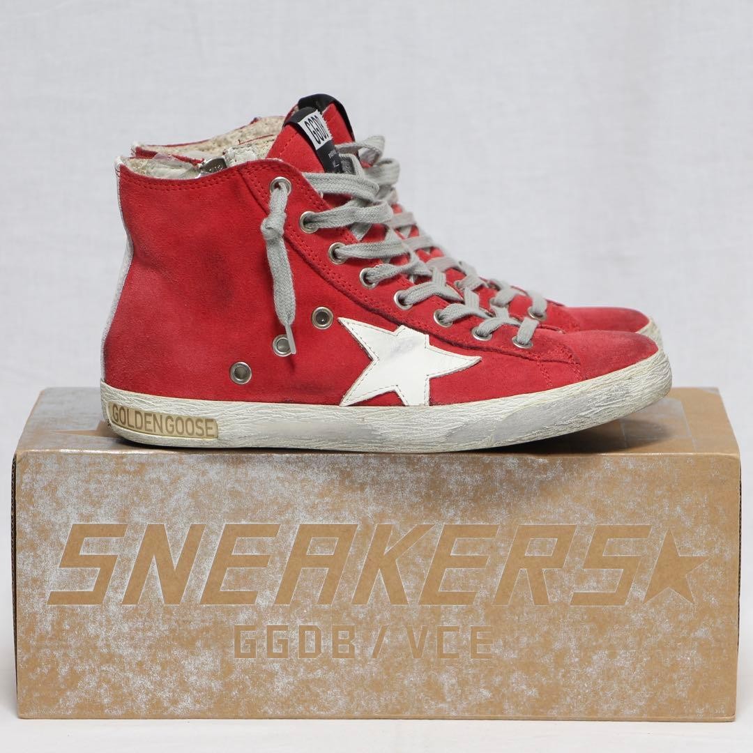GOLDEN GOOSE Francy Red Rare Italian Limited Edition Women US 5.5