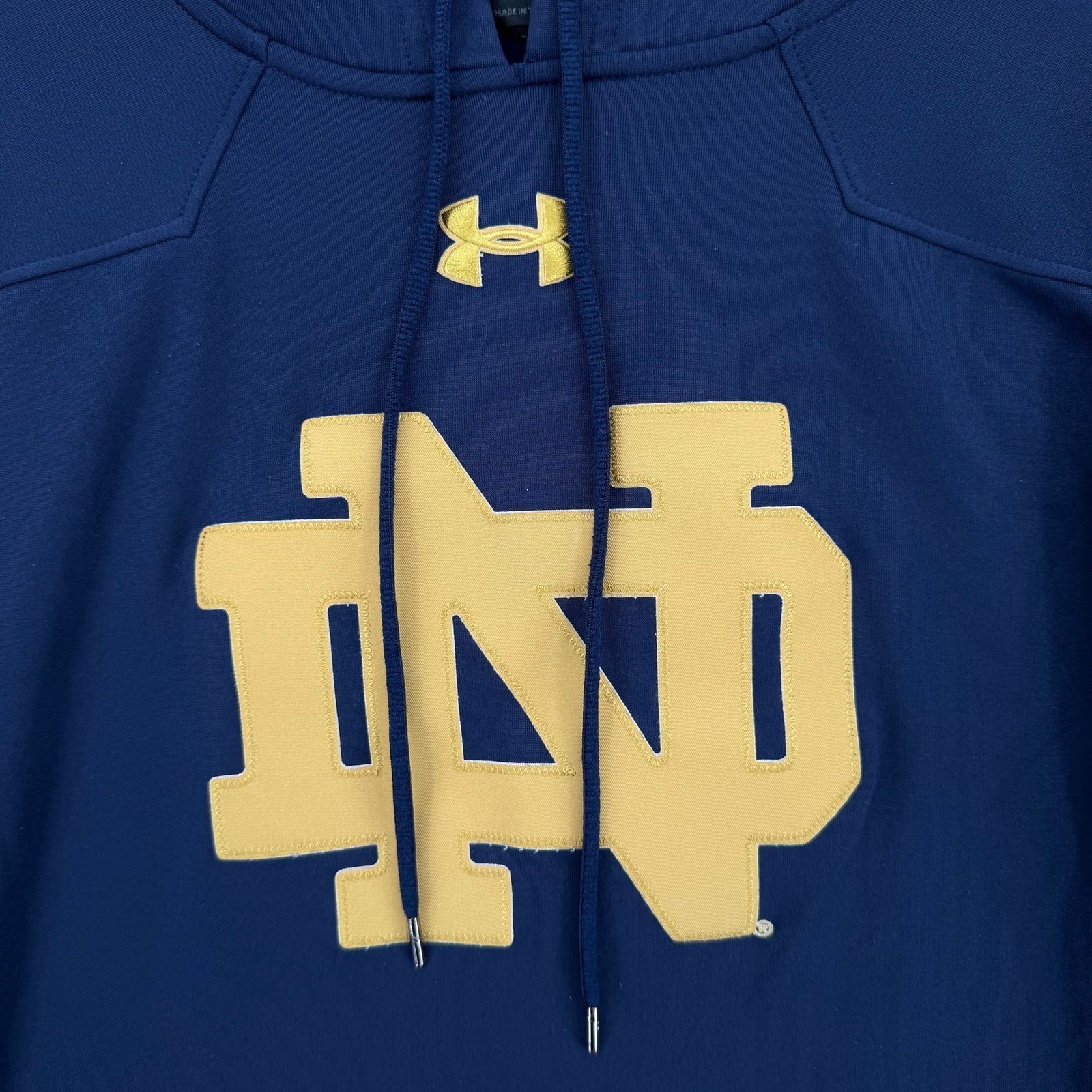 Under Armour Hoodie Mens XL Blue Notre Dame Shamrock Series 2014 UM8762ND1