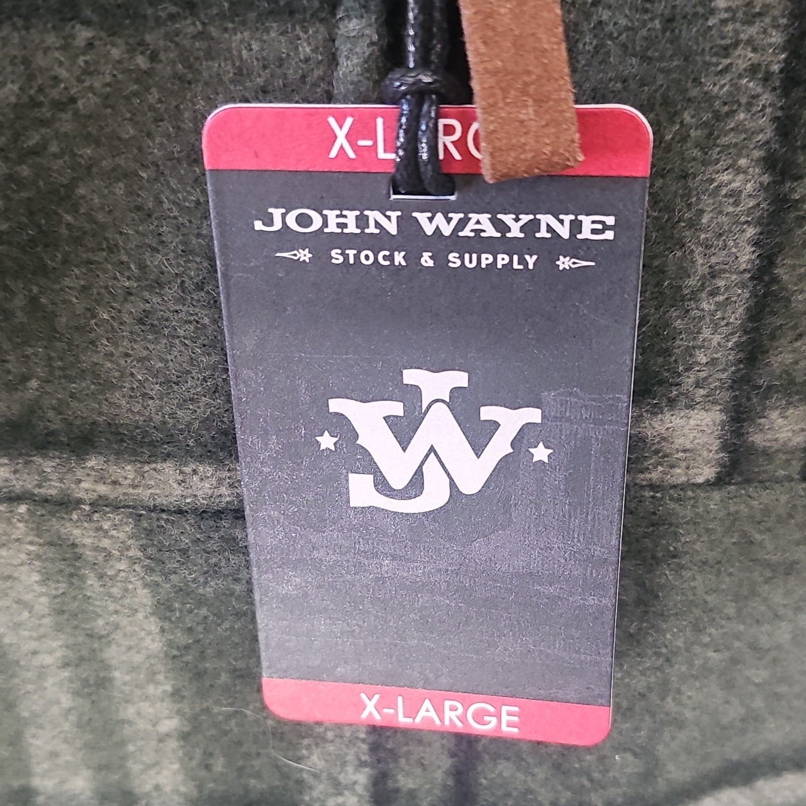 John Wayne Stock & Supply NWT Mens 1/4 Zip Pullover Sweater Green XL