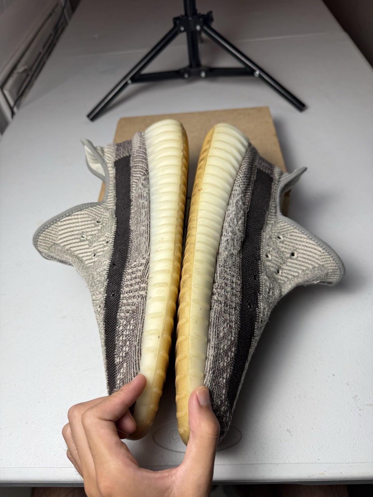 Adidas Yeezy Boost 350 V2 ‘Zyon’ Men’s Sz 12 Sneakers FZ1267 no laces