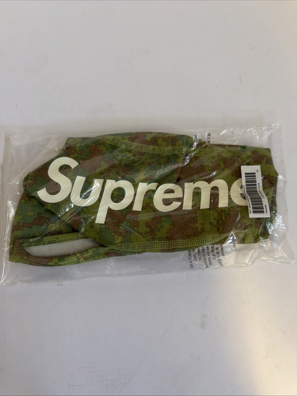 Supreme Heat Reactive Digi Camo Balaclava Olive FW25 Brand New