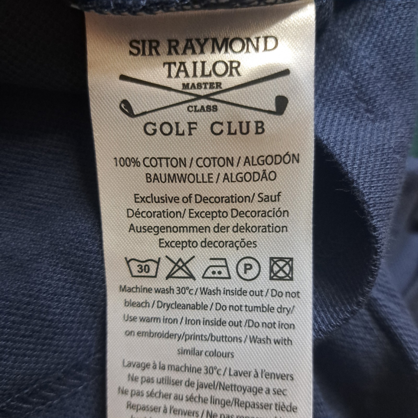 NWT Preppy Golfcore Sir Raymond Tailor Men XL Pique Short Sleeve Polo Shirt Navy