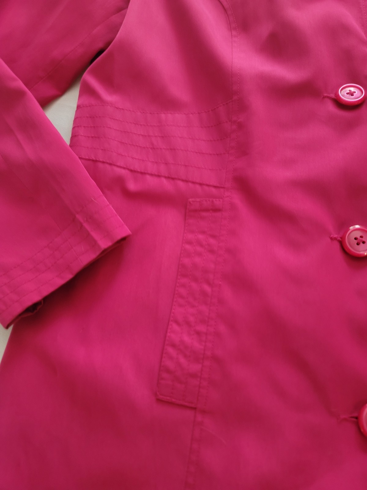Relativity Trench Coat Women’s M Raspberry Pink Lined Spring Jacket Rain Coat