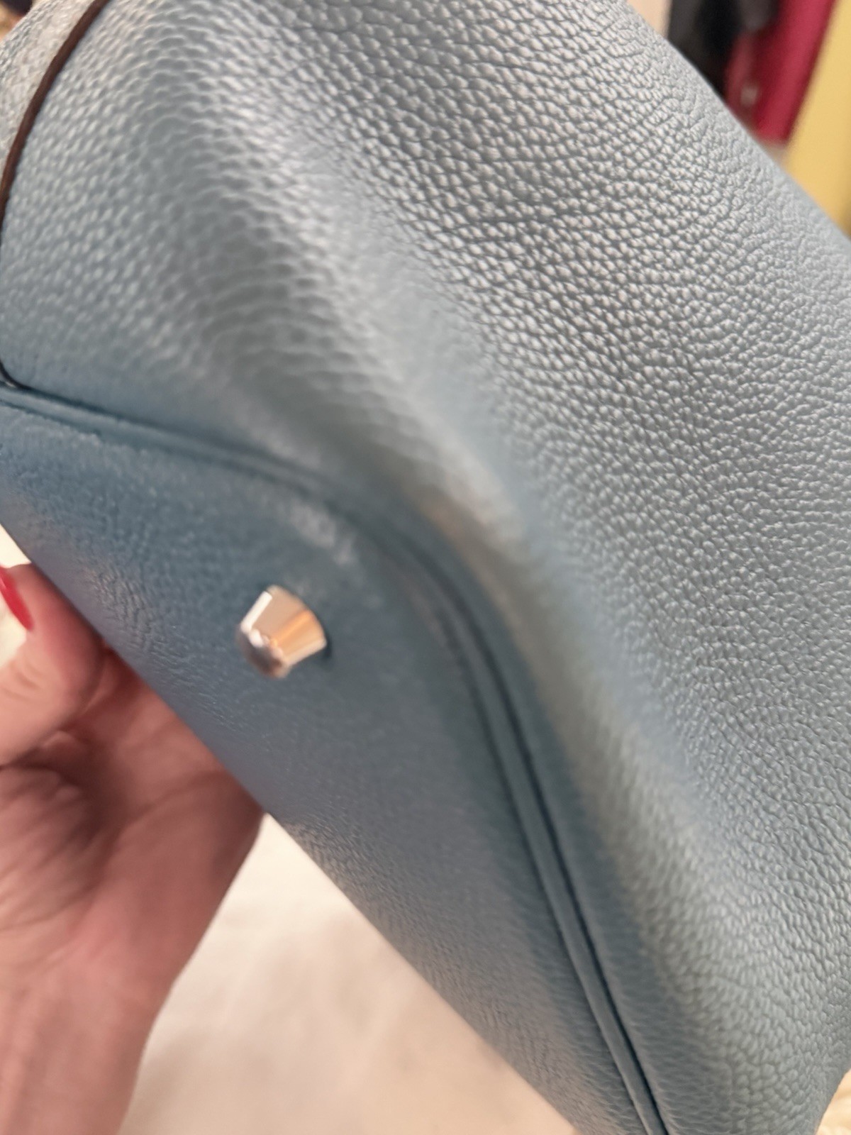 Hermes Picotin 22 Blue Jean C Stamp (2016) Taurillon Clemence