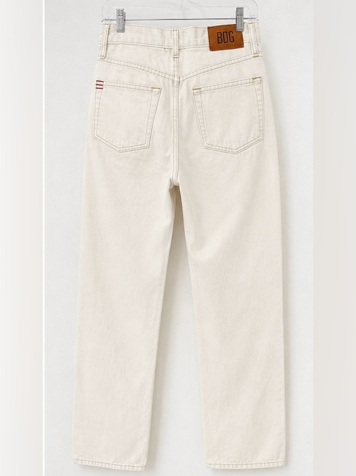 BDG Urban Outfitters White Ecru High Rise Straight Leg Jeans Size 27