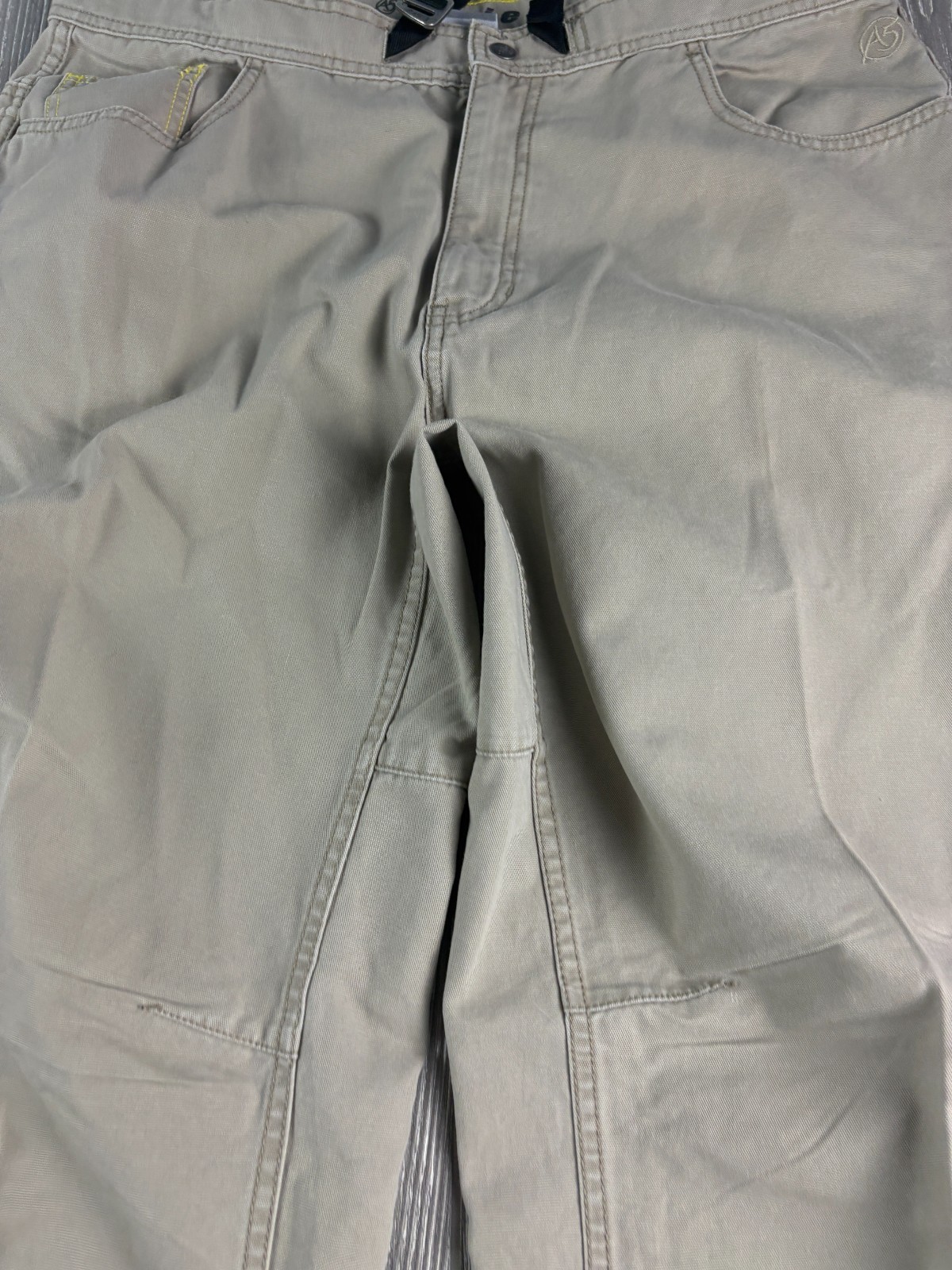 The North Face Men’s 38 Khaki Tan Outdoor Hiking Belted Inseam 32 Pants Y2K
