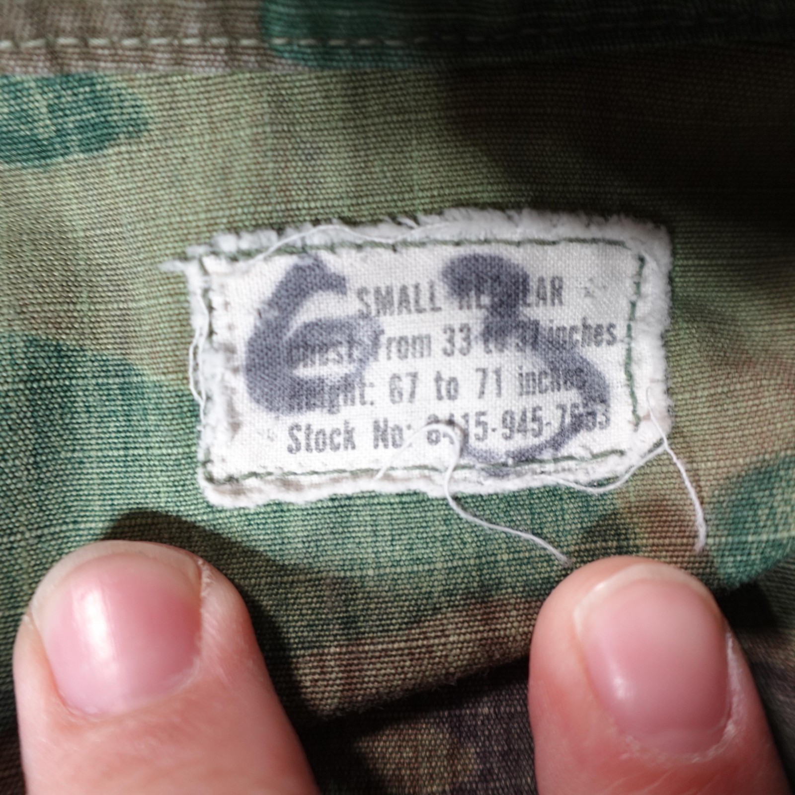 USMC ERDL Jungle Camo Jacket Mens Small Uniform Shirt Slant Pocket Vietnam 70s