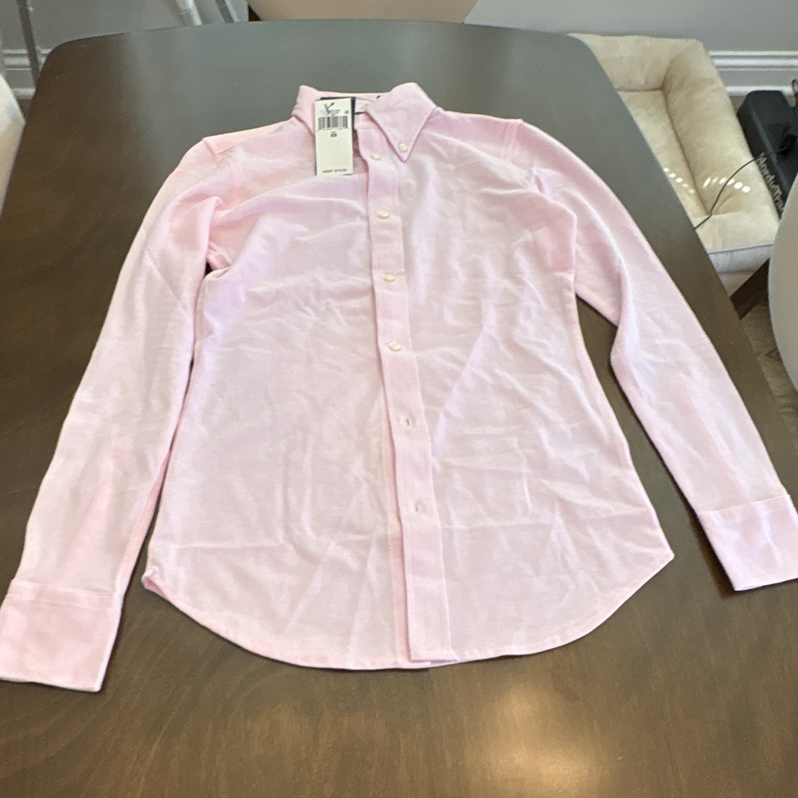 Polo Ralph Lauren Men’s Pink Oxford Solid Long Sleeve Button-Down Shirt XS