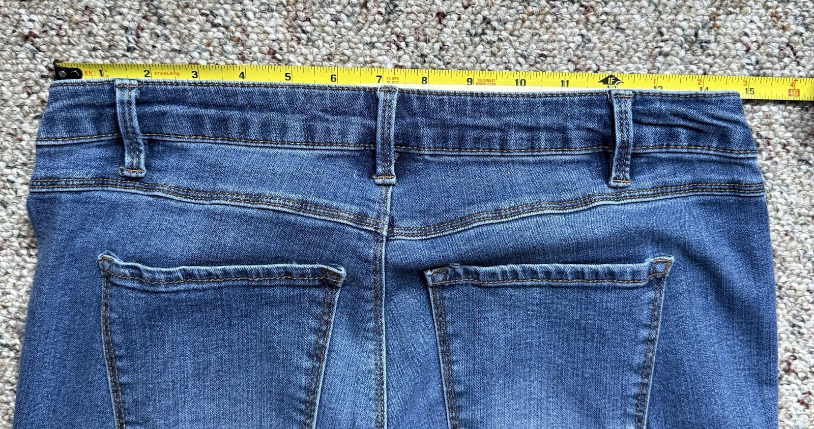 D. Jeans Womens Size 12 Blue Denim Medium Wash Mid Rise Skinny Ankle Stretch