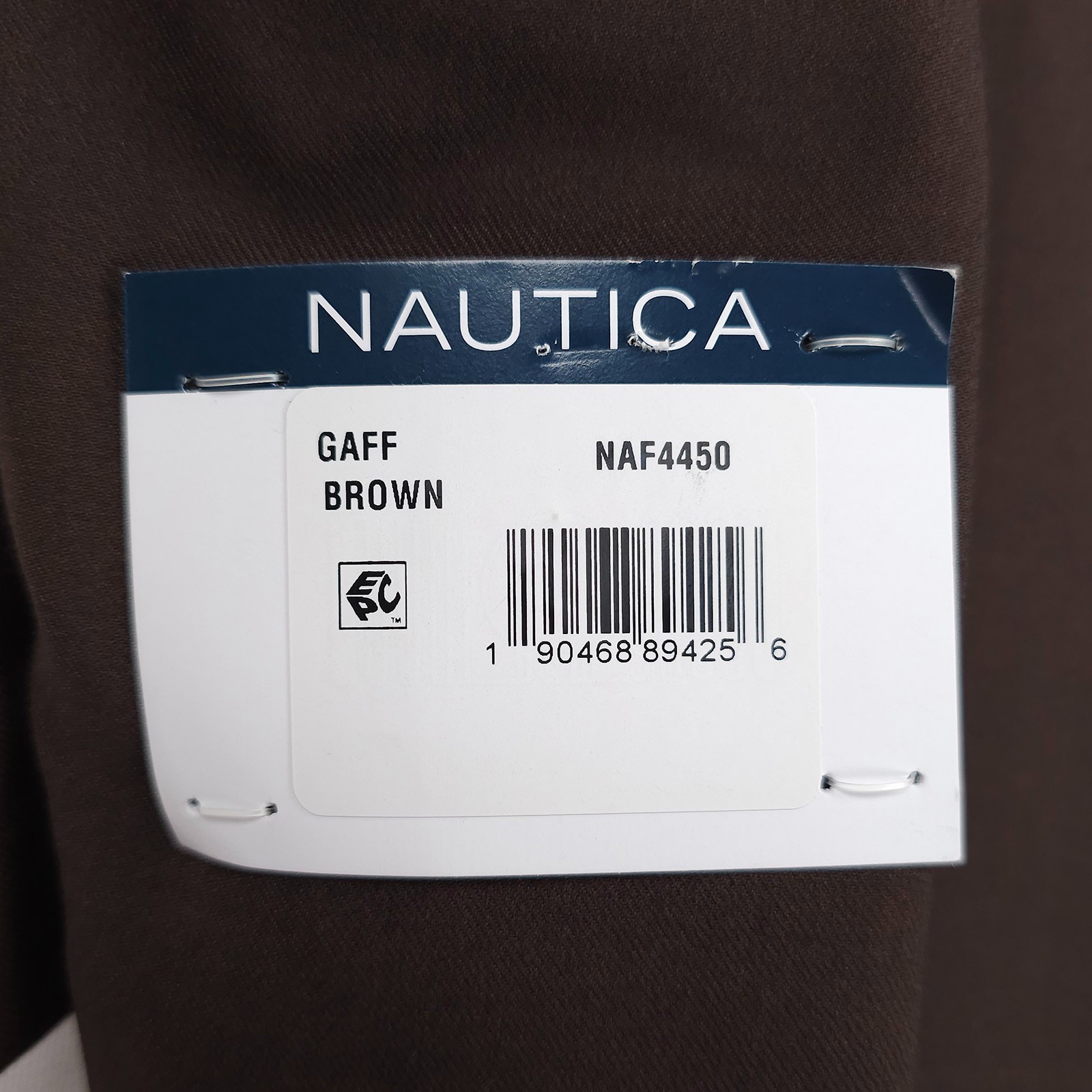 Nautica Mens Modern Fit 2 Piece Suit 38R 32W Brown Solid Stretch NWT
