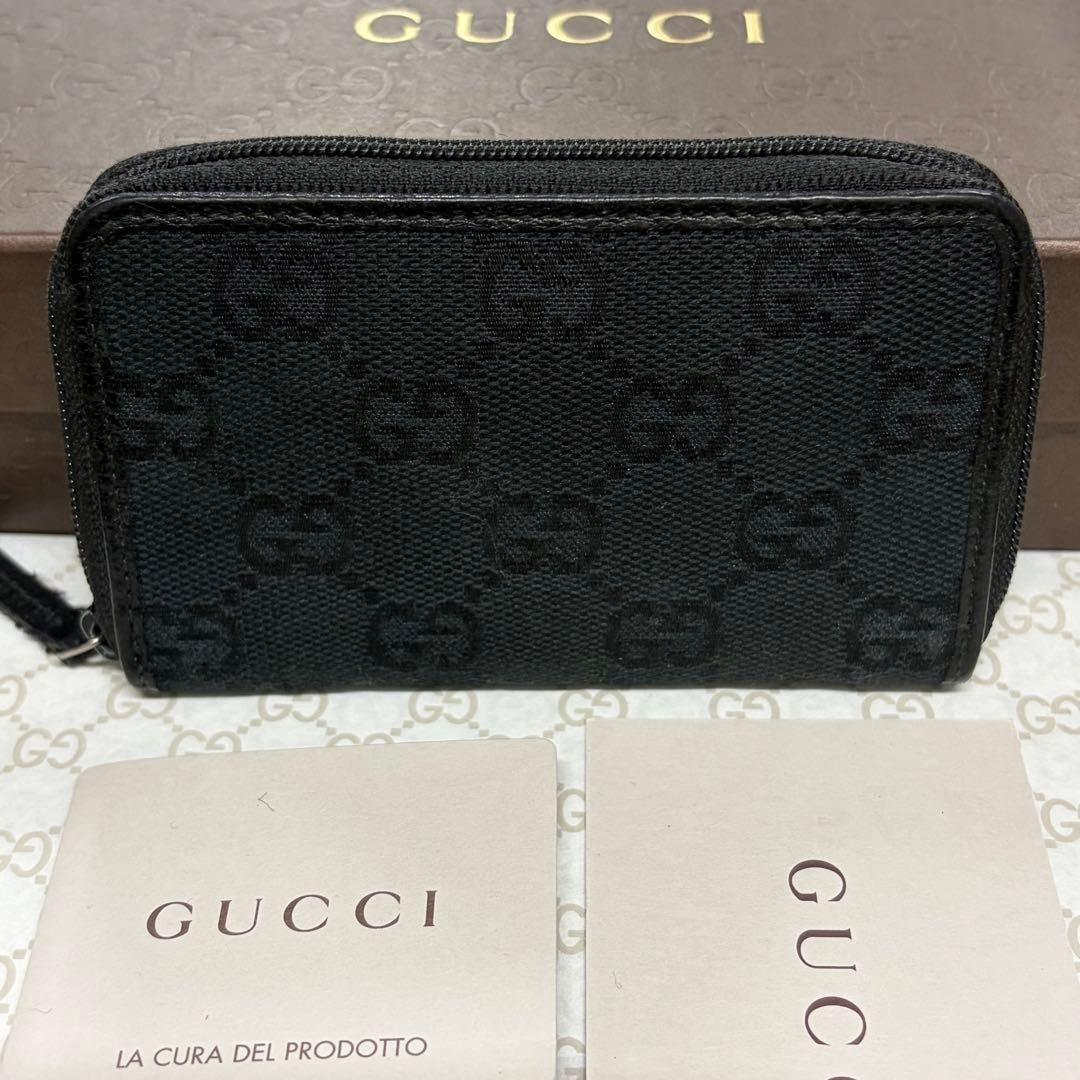 GUCCI Wallet Coin Case Small Change Purse GG Canvas