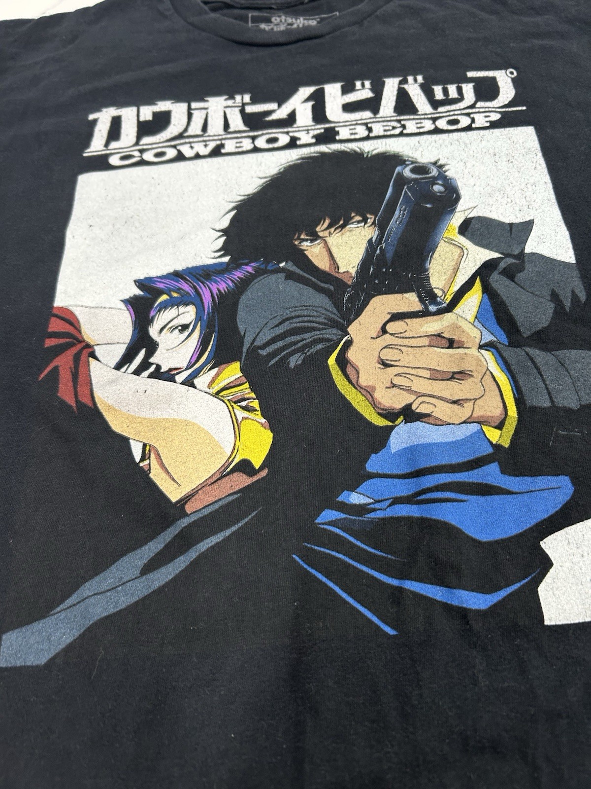 atsuko Cowboy Bebop Spike Black Graphic Crew Neck Short Sleeve T-Shirt M
