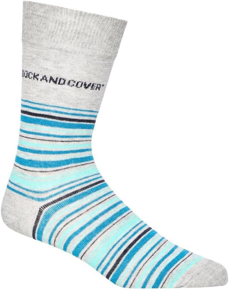 DUCK & COVER | Mens Bilkons 3 Pack Striped Socks | One Size UK 6-11 EU 40-46