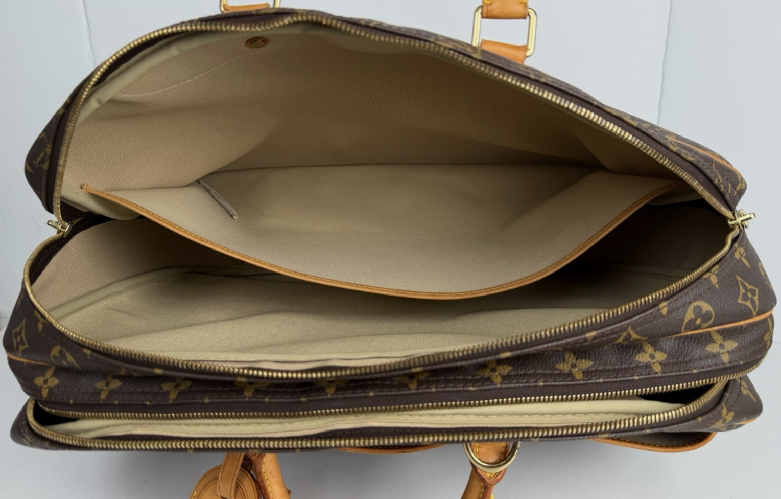 Louis Vuitton Alize 24 Heures Bag In Brown Monogram Coated Canvas Vintage 1998 S