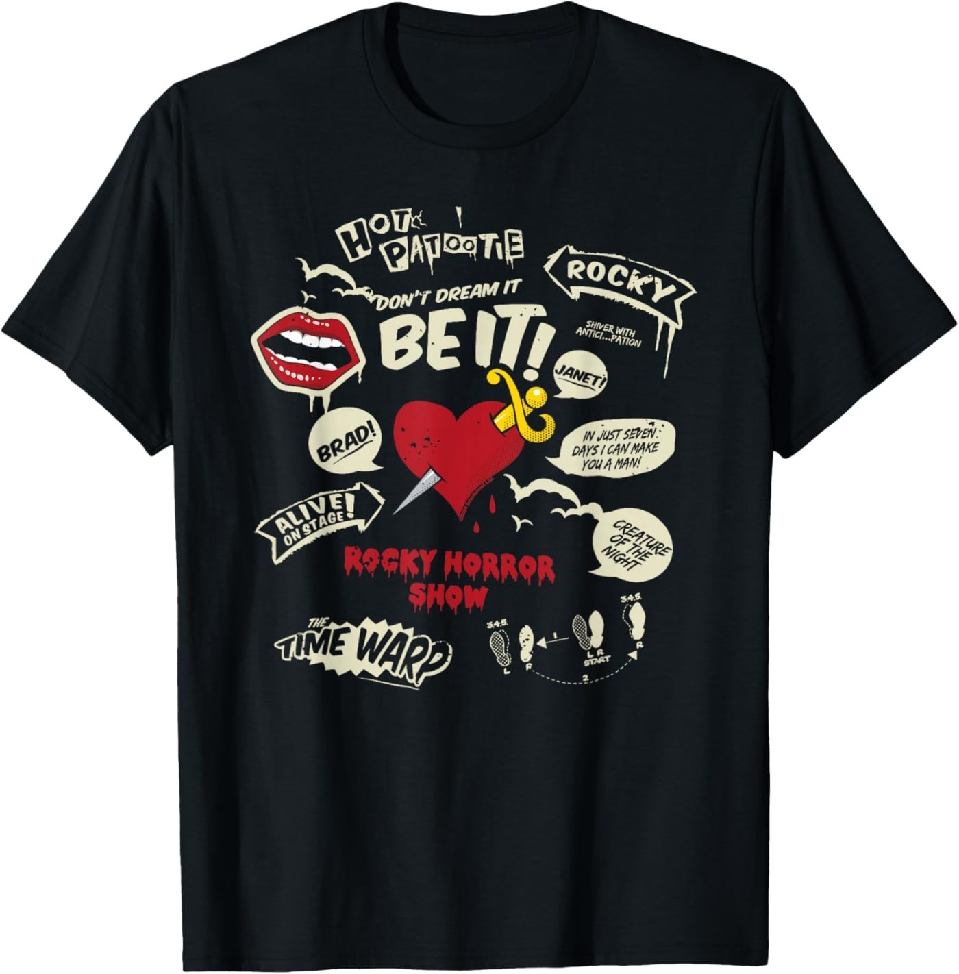 Rocky Horror Show Icons and Quotes T-Shirt