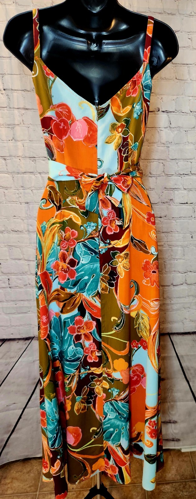 MKS Tropical Floral Maxi Dress (Size-Medium)