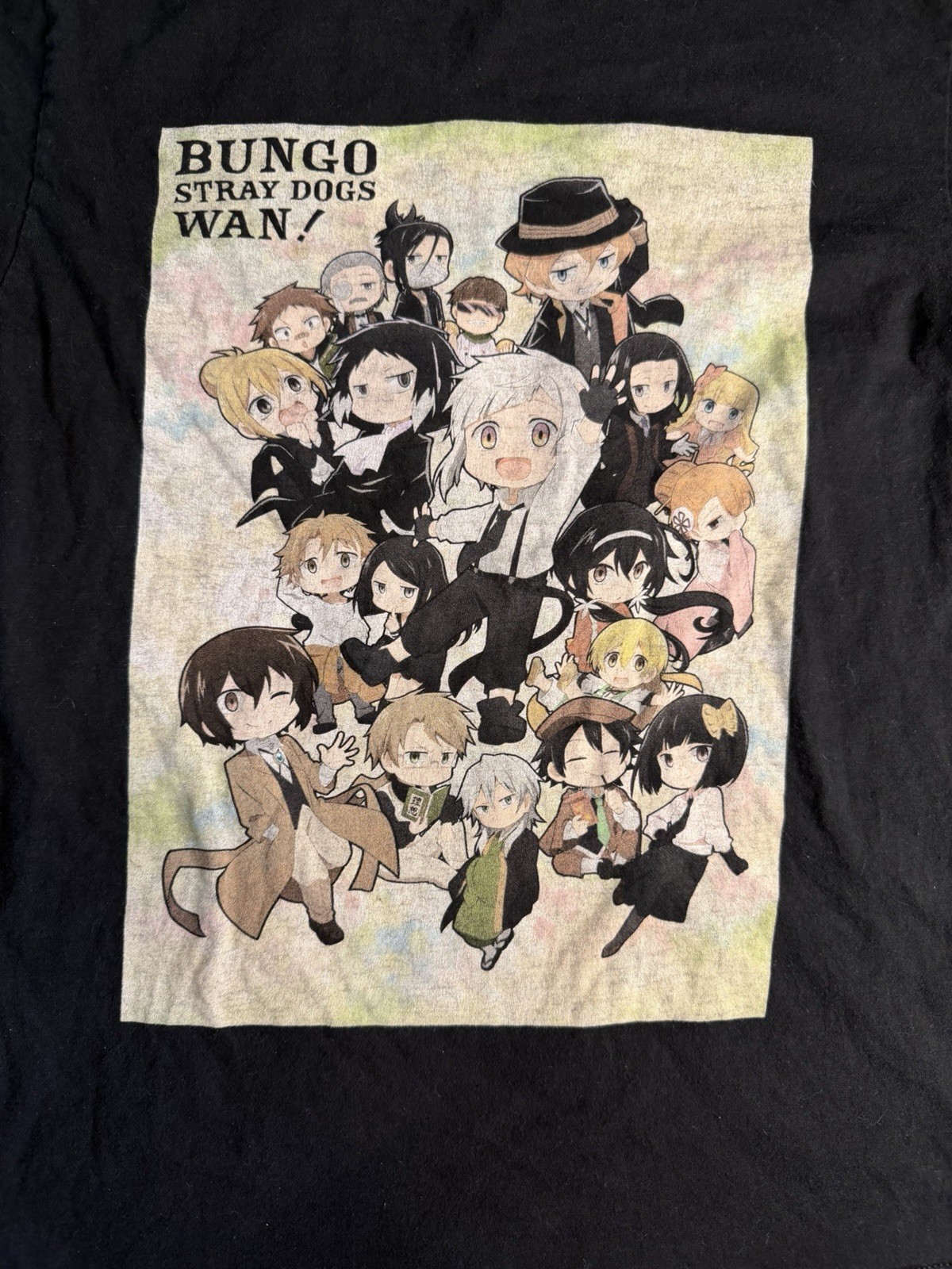 Bungo Stray Dogs Wan Kadokawa Graphic Print T-Shirt Size Small Full Cast
