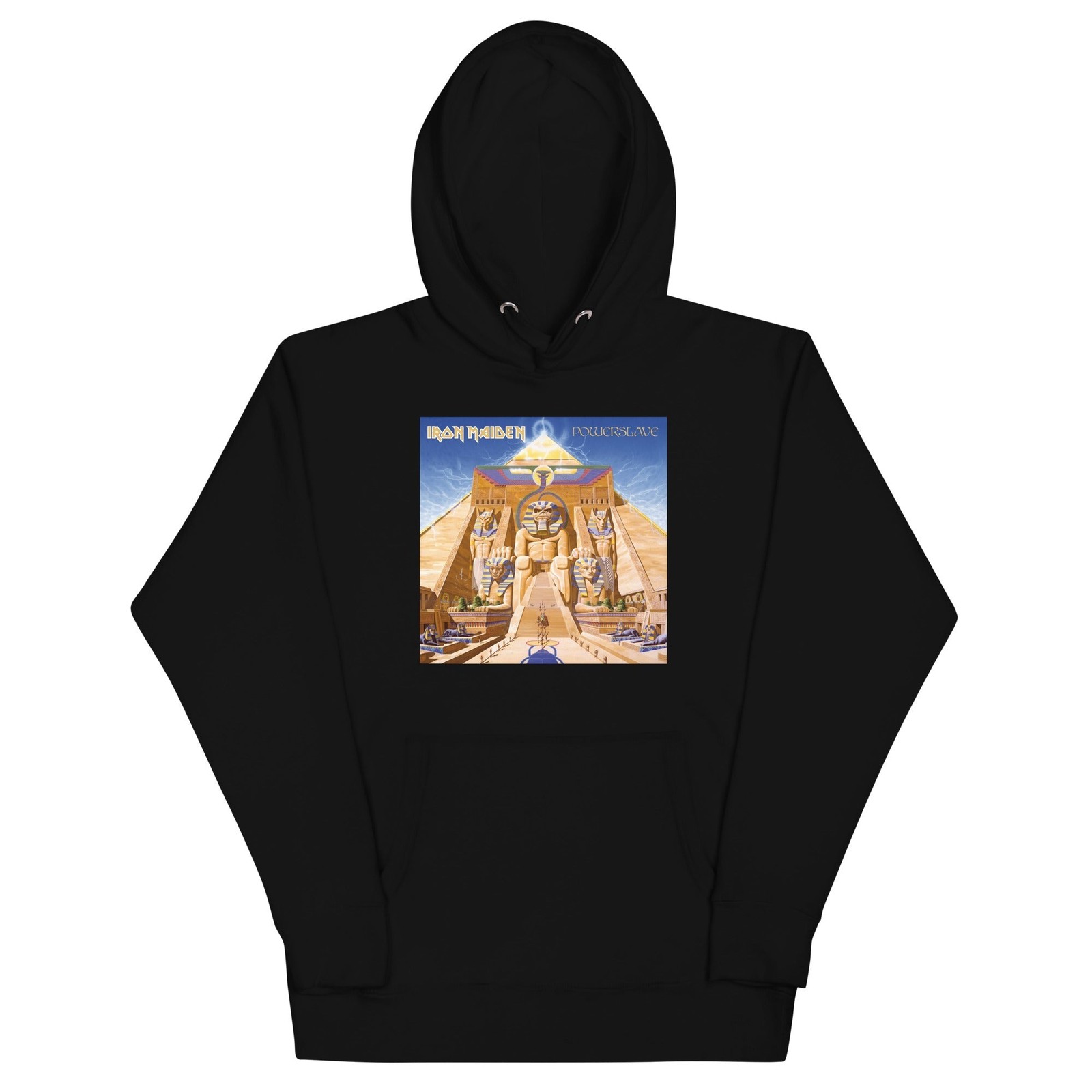 MerchMoment Iron Maiden – Powerslave Hoodie Sweatshirt Black New