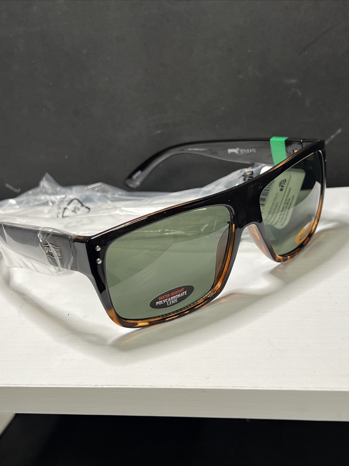 Pugs Trend T2 Sunglasses w/ Tortoise Frame & Black Colored Lenses New UV400