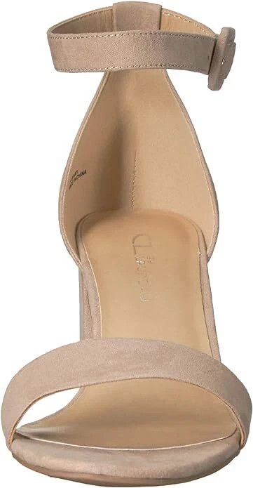 CL by Laundry Jody Block Heels Ankle Strap Womens Beige Dress Sandal JODY-NDE8.5